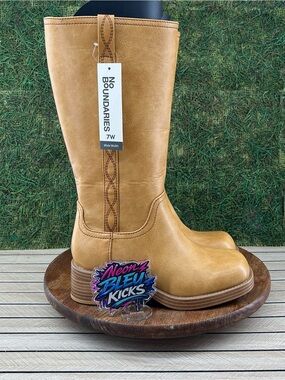 No Boundaries Kids Tan Mid-Calf Pull-On Boots